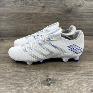 Lotto Maestro Soccer Cleats White Silver Blue Men's US 8.5